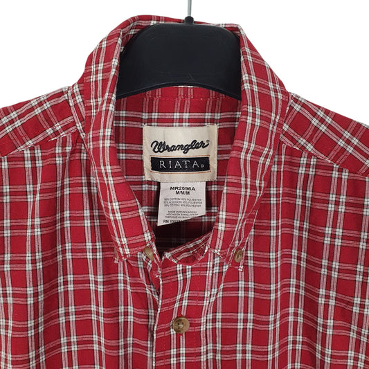 Mens Red Wrangler Riata Cowboy Shirt