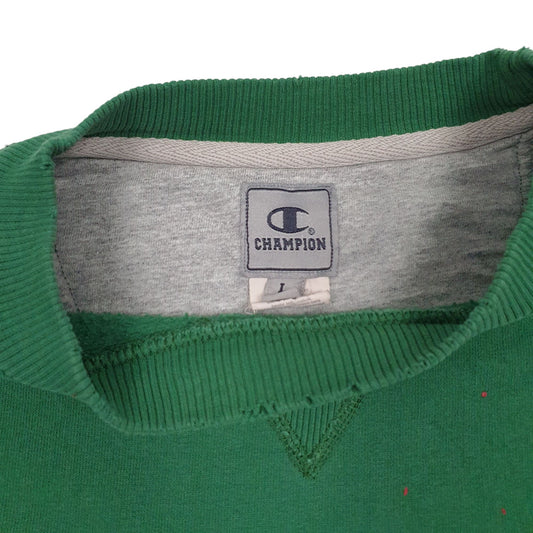 Mens Green Champion Crewneck Jumper