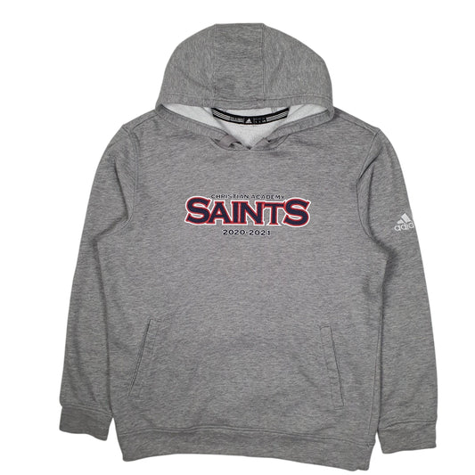 Mens Grey Adidas Saints Hoodie Jumper