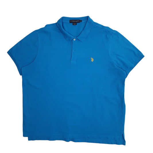 Mens Blue US Polo Assn Short Sleeve Polo Shirt