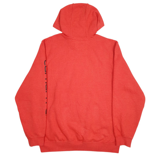 Mens Red Carhartt Hoodie Jumper