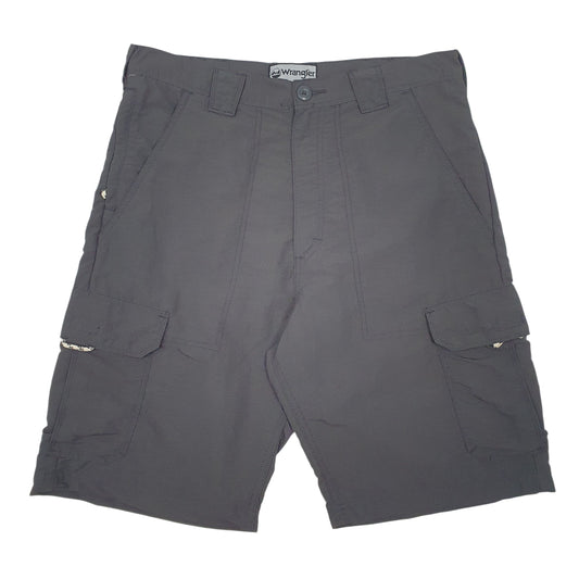 Mens Grey Wrangler Cargo Shorts