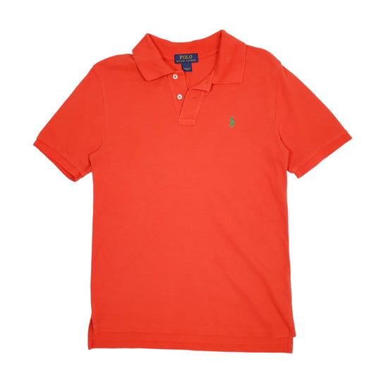 Mens Orange Polo Ralph Lauren Short Sleeve Polo Shirt