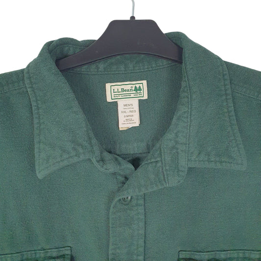 Mens Green L.L.Bean Chamois Shirt