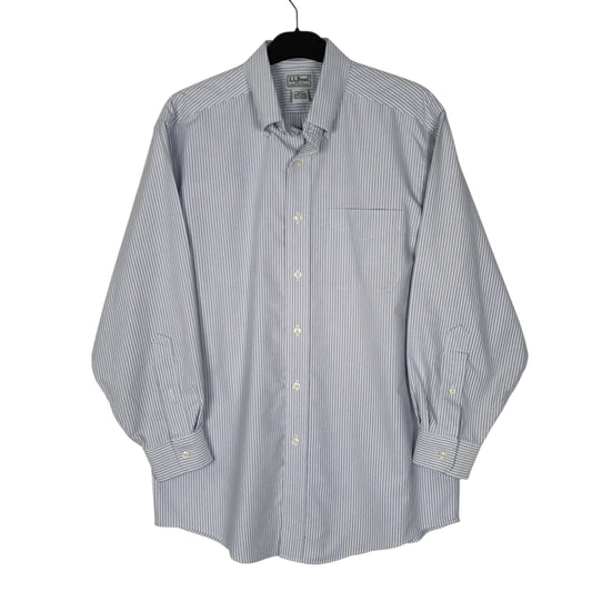 Mens Blue L.L.Bean Long Sleeve Shirt