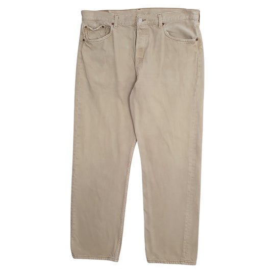 Mens Beige Levis Vintage 90s 501 JeansW38 L30