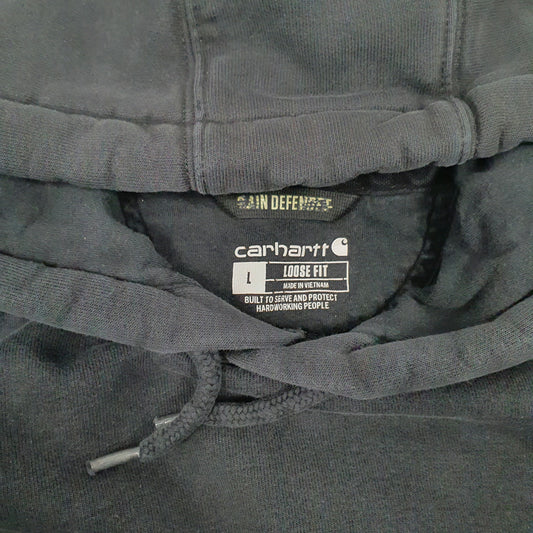 Mens Black Carhartt Loose Fit Rain Defender Hoodie Jumper