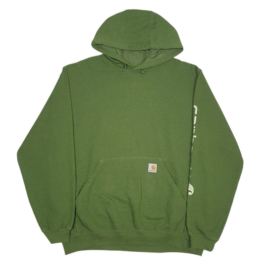 Mens Green Carhartt Hoodie Jumper