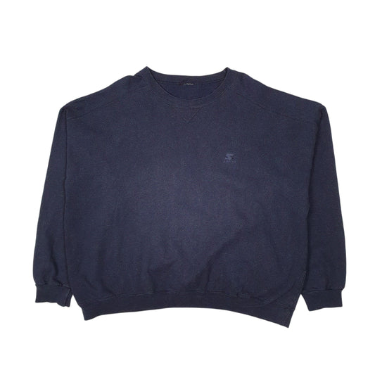 Mens Navy Starter Crewneck Jumper