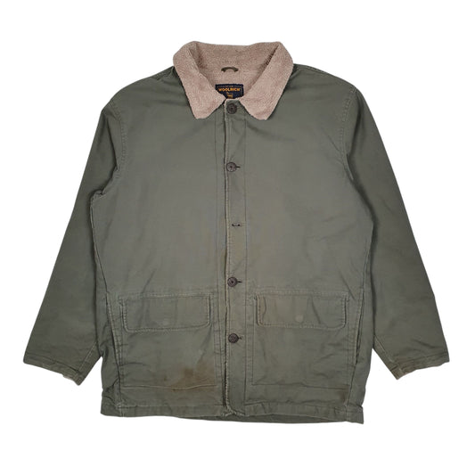Mens Green Woolrich Sherpa Lined Field Hunting Coat