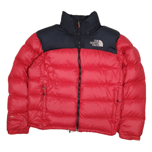 Mens Red The North Face Nuptse Coat