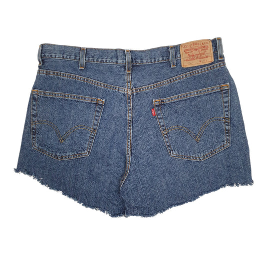 Womens Blue Levis 550 Vintage 00s Shorts