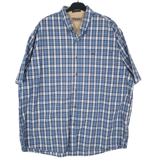 Mens Blue Wrangler Hero Short Sleeve Shirt