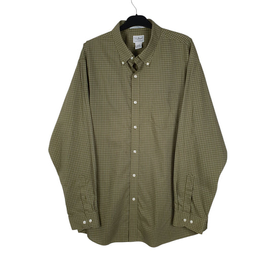 Mens Green L.L.Bean Long Sleeve Shirt