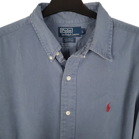 Mens Navy Polo Ralph Lauren Vintage 90s Shirt