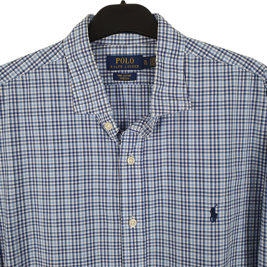 Mens Blue Polo Ralph Lauren Stretch Shirt