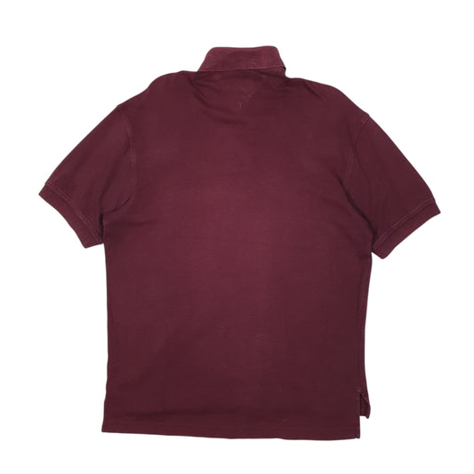 Mens Burgundy Tommy Hilfiger Polo Shirt