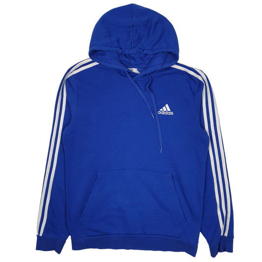 Mens Blue Adidas Hoodie Jumper