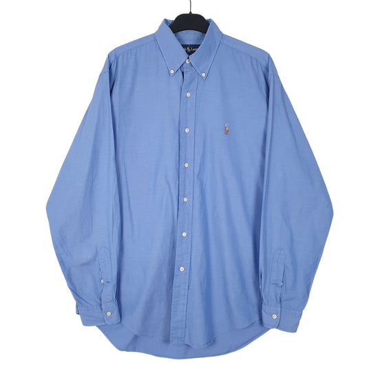 Mens Blue Ralph Lauren Vintage Long Sleeve Shirt