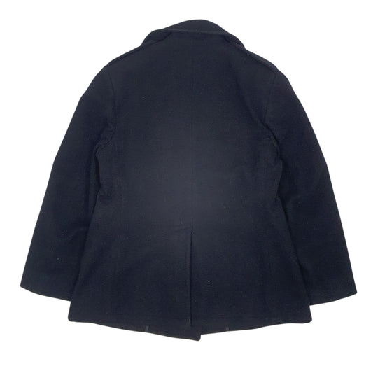 Womens Black DSCP US Navy Pea Coat V Neck Coat