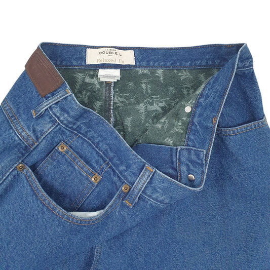 Womens Blue L.L.Bean Double L Blanket Lined Jeans