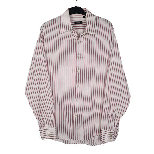 Mens Pink Hugo Boss Long Sleeve Shirt