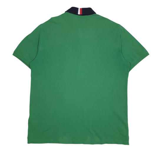 Mens Green Tommy Hilfiger Crewneck Polo Shirt