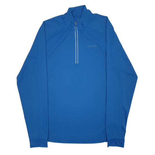 Mens Blue Patagonia Lightweight Quarter Zip Jumper