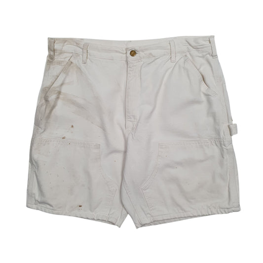 Mens White Carhartt Vintage Made In USA Chino Shorts