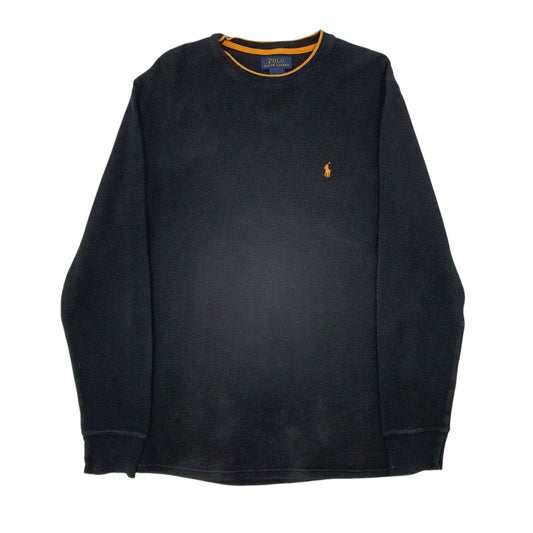 Mens Black Polo Ralph Lauren Lightweight Crewneck Jumper