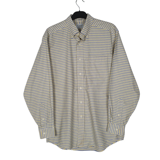 Mens Yellow L.L.Bean Long Sleeve Shirt
