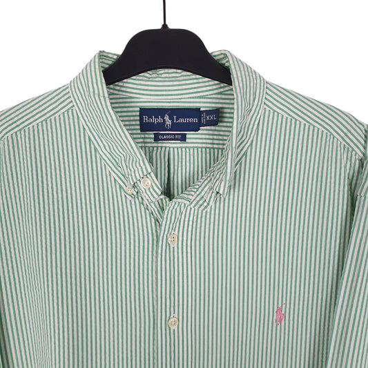 Mens Green Ralph Lauren Seersucker Shirt
