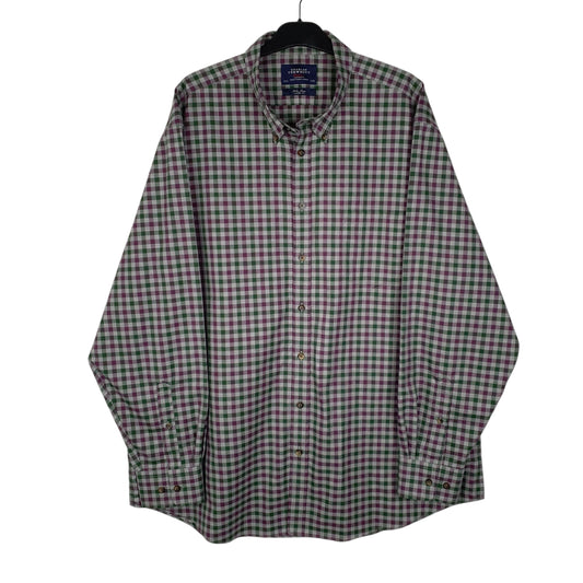 Mens Burgundy Charles Tyrwhitt Non Iron Long Sleeve Shirt