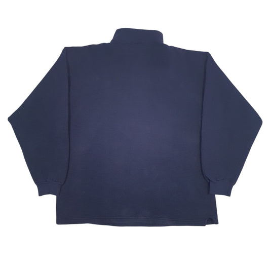 Mens Navy Hard Rock Cafe Vintage 90s Quarter Zip Jumper