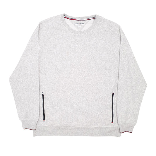 Mens Grey Tommy Hilfiger Sport Crewneck Jumper