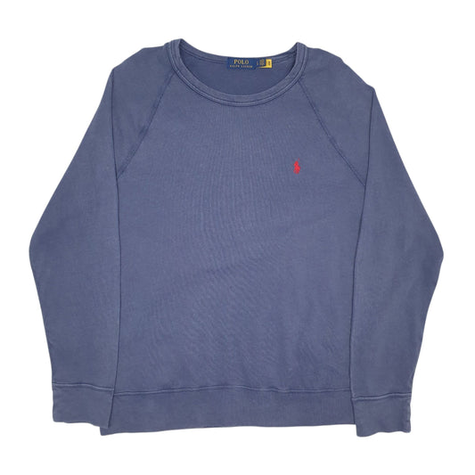 Mens Blue Polo Ralph Lauren Lightweight Crewneck Jumper