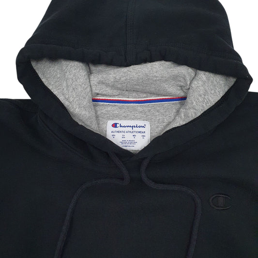 Mens Black Champion Hoodie Jumper