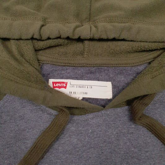 Mens Grey Levis Hoodie Jumper