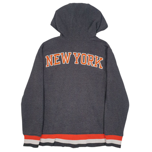 Mens Grey NBA New York Knicks Full Zip Jumper