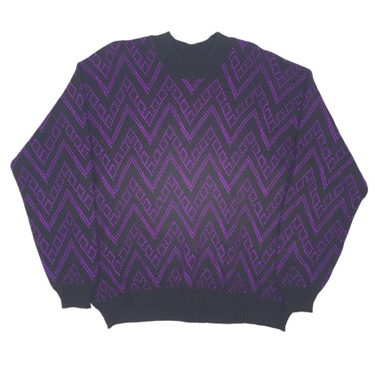 Mens Black Unbranded Knit Crewneck Jumper