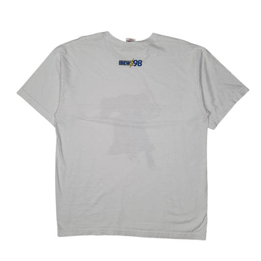 Mens White Bayside Vintage 90s Made In USA MLB Phillies Baseball T Shirt