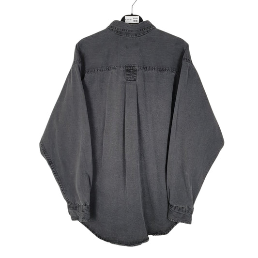 Mens Grey L.L.Bean Vintage 90s Denim Shirt