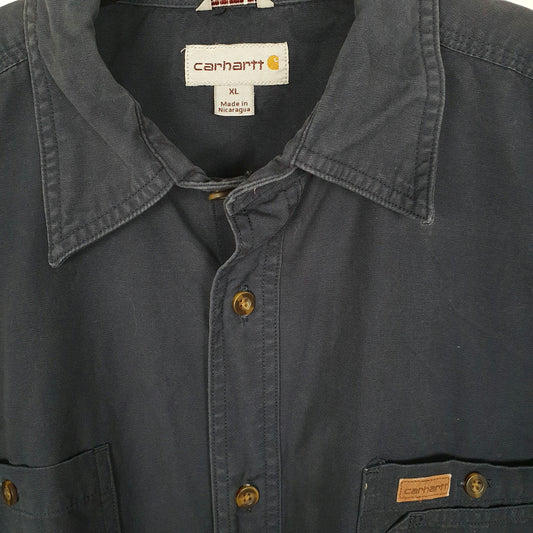 Mens Navy Carhartt Overshirt Shirt