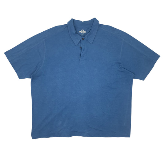Mens Blue Wrangler Short Sleeve Polo Shirt