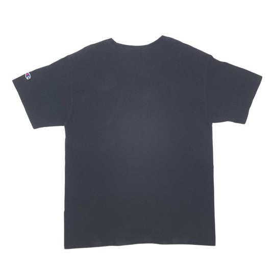 Mens Black Champion Spellout T Shirt
