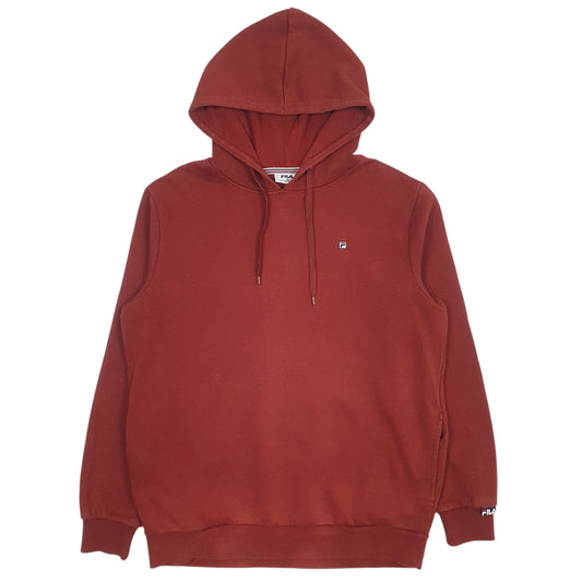 Mens Red Fila Hoodie Jumper