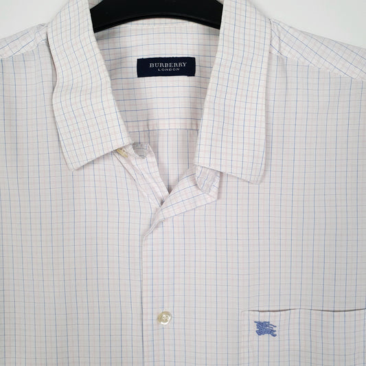 Mens White Burberry Shirt