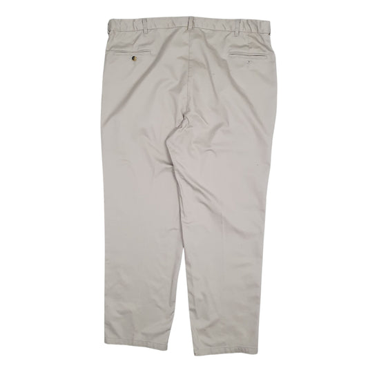 Mens Beige Wrangler Double Pleated Jeans