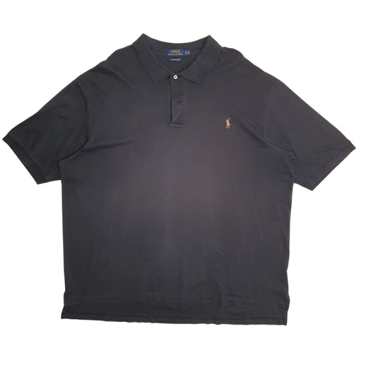 Mens Black Polo Ralph Lauren Stretch Short Sleeve Polo Shirt