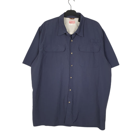Mens Navy Wrangler Short Sleeve Shirt